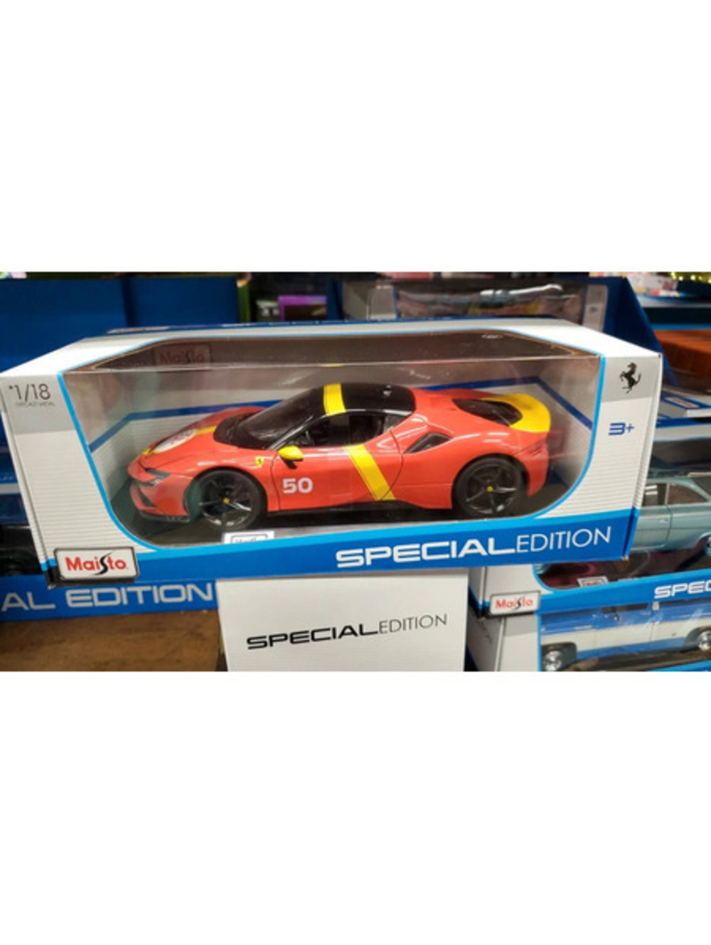 Maisto 1/18 Ferrari SF90 Stradale Assetto Fiorano Red Diecast Model Car #50